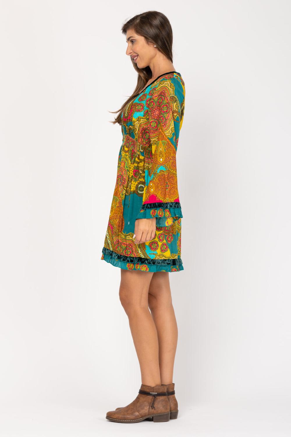 peace&love by calao VESTIDO ESTAMPADO PR8153V Envío internacional gratuito