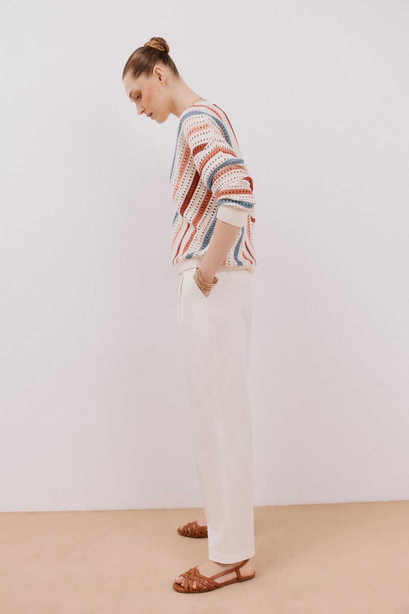 pedro del hierro Jersey rayas calados Solo hoy