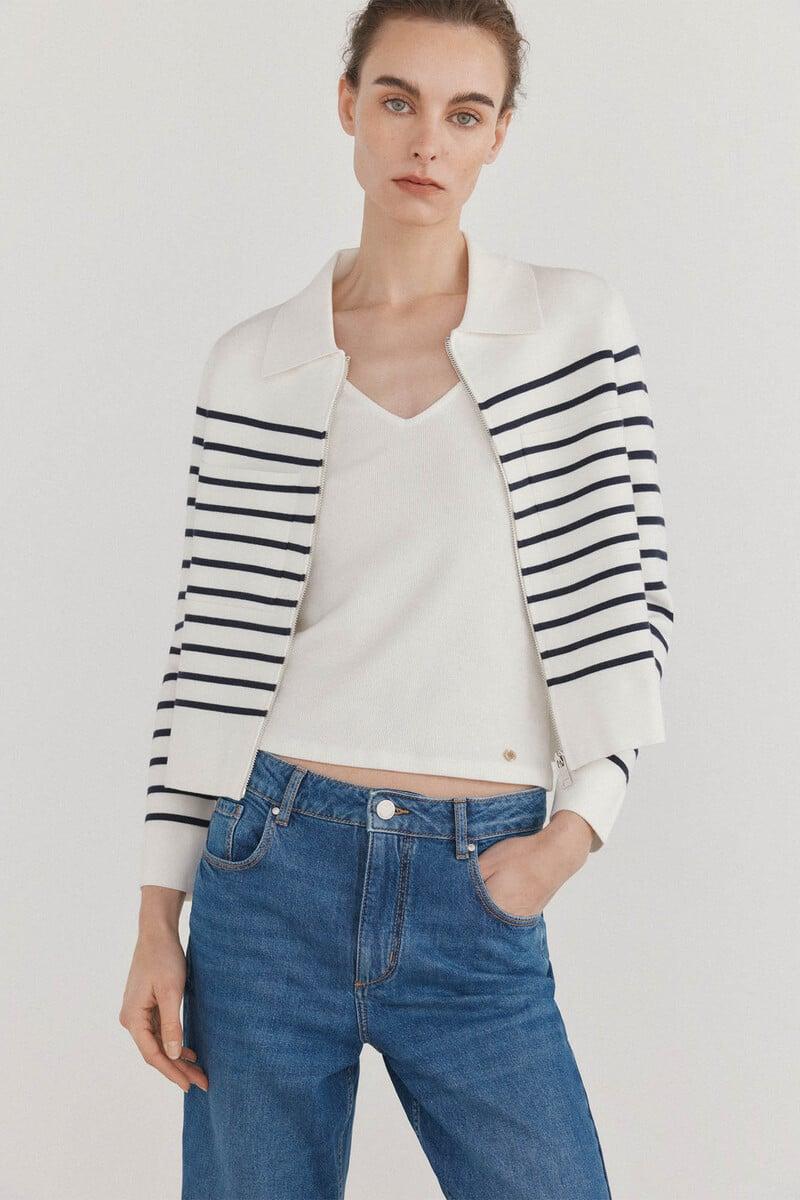 pedro del hierro Chaqueta de punto rayas Oferta especial de fábrica