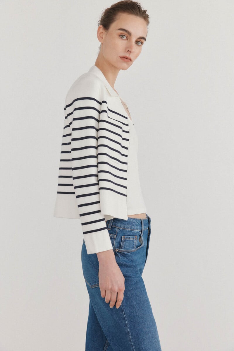 pedro del hierro Chaqueta de punto rayas Oferta especial de fábrica