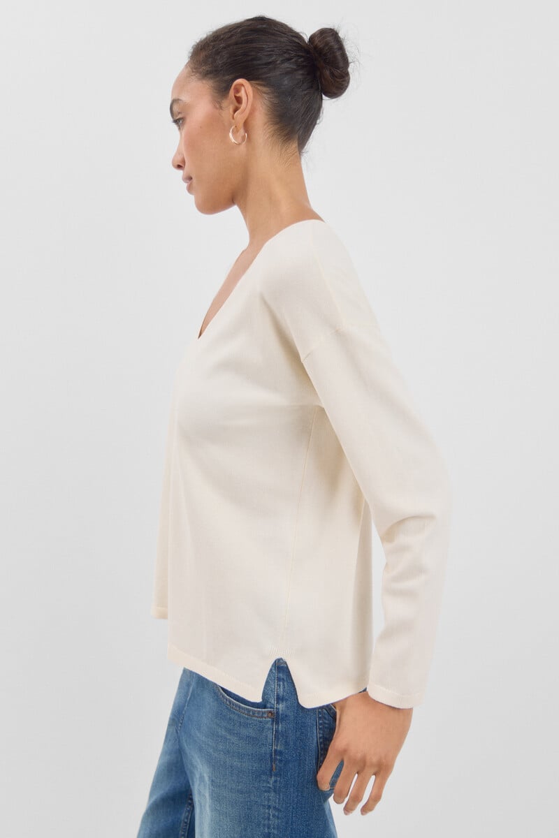 pedro del hierro Jersey escote pico En línea