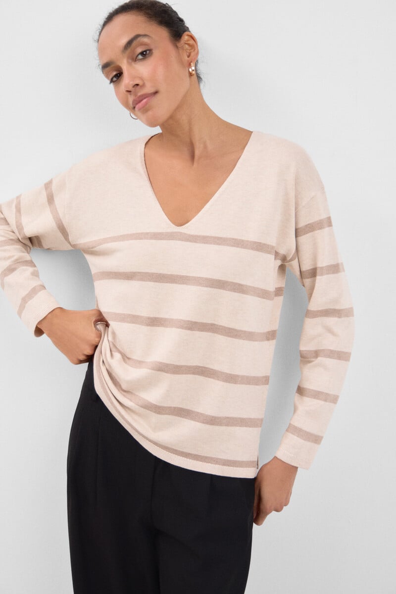 pedro del hierro Jersey escote pico Outlet