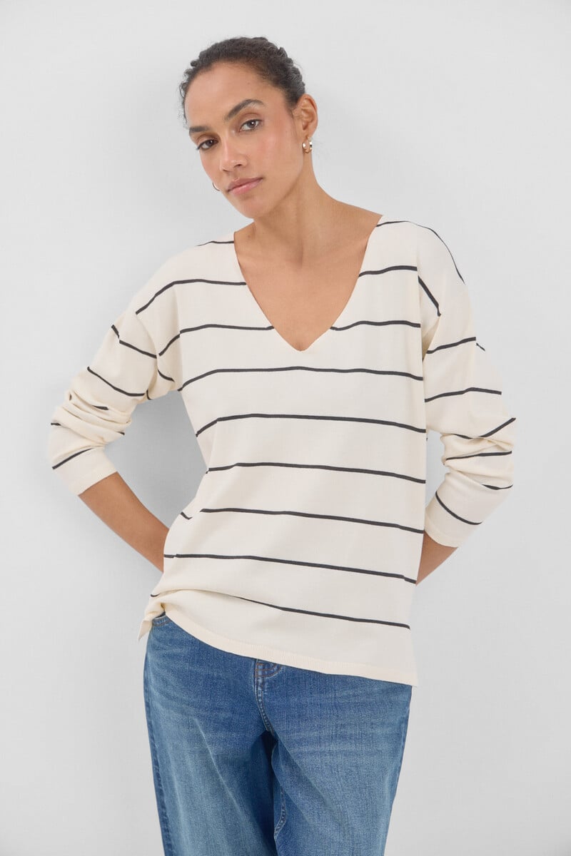 pedro del hierro Jersey pico rayas Rebajas baratas