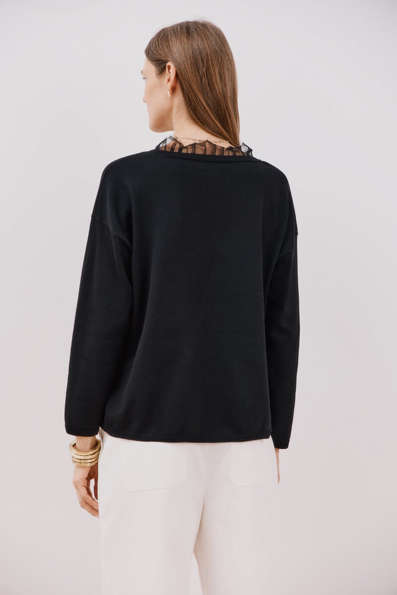 pedro del hierro Jersey pico encaje Los más vendidos