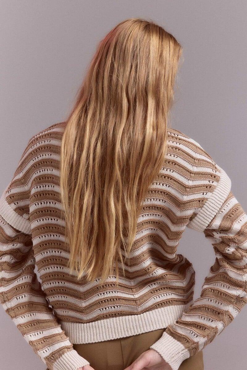 pedro del hierro Jersey estrcuctura onda bicolor Última moda