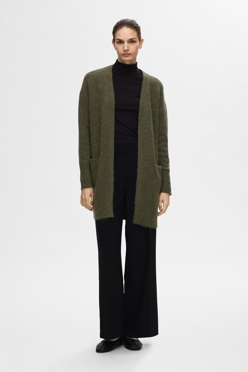 pedro del hierro Cárdigan largo confeccionado con lana y alpaca Ofertas de temporada