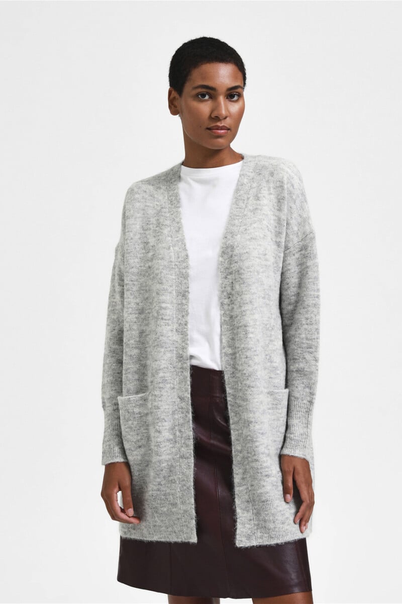 pedro del hierro Cárdigan largo confeccionado con lana y alpaca Rebajas baratas