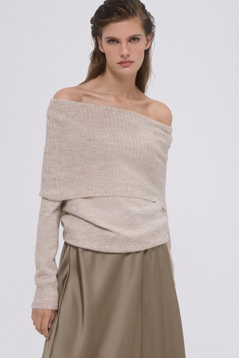 pedro del hierro Jersey de punto lentejuelas Tienda