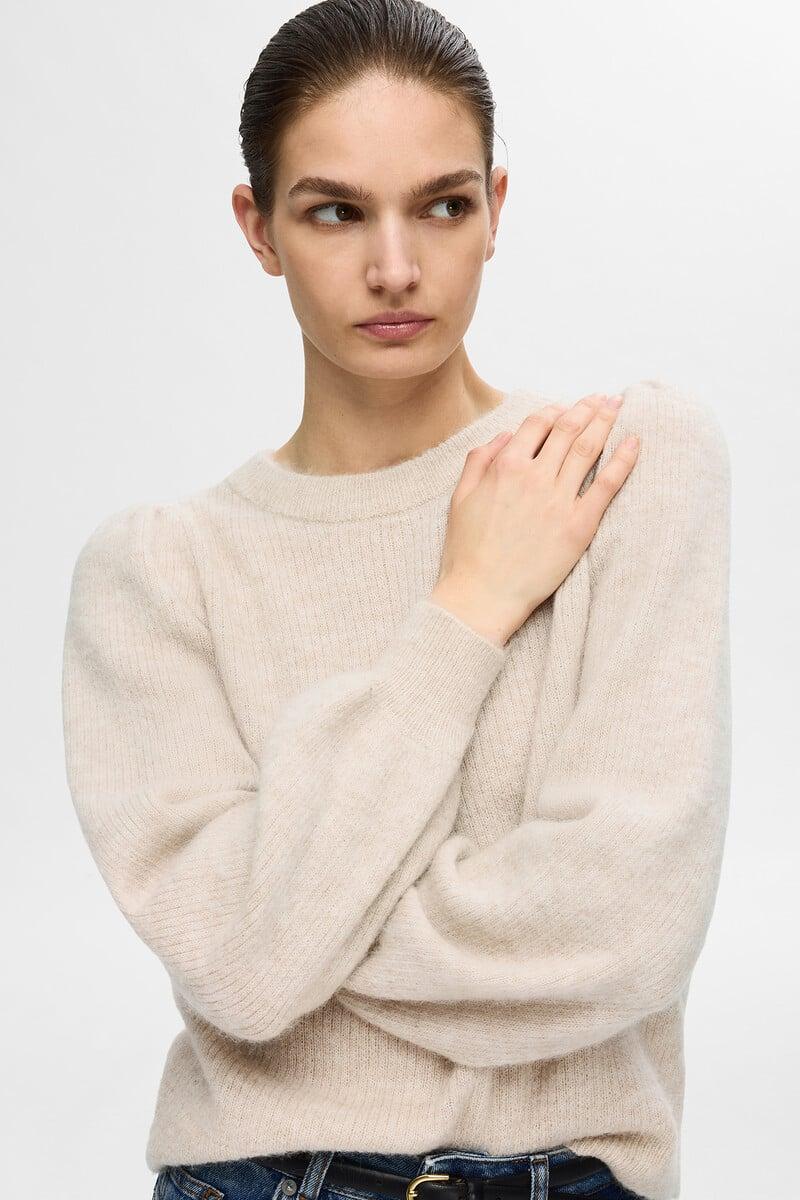 pedro del hierro Jersey Rib de cuello redondo confeccionado con lana y alpaca Promoción trimestral