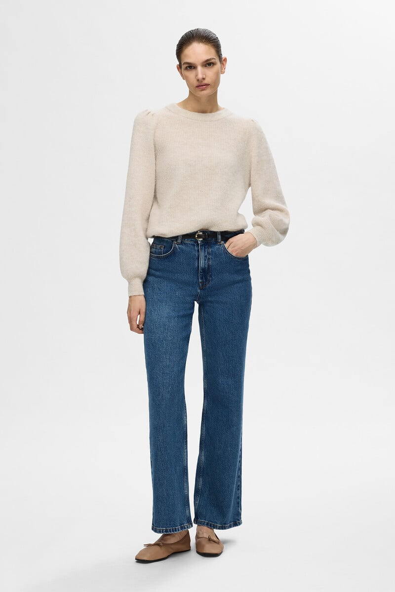 pedro del hierro Jersey Rib de cuello redondo confeccionado con lana y alpaca Promoción trimestral