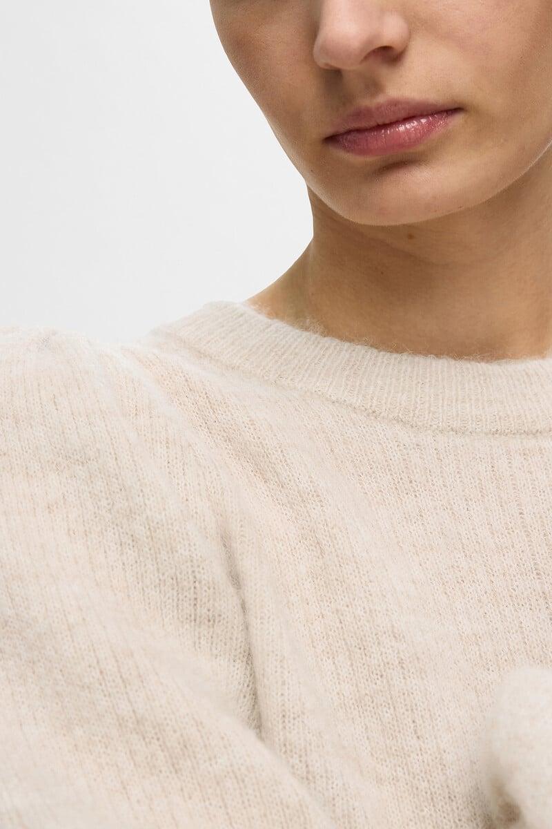 pedro del hierro Jersey Rib de cuello redondo confeccionado con lana y alpaca Promoción trimestral