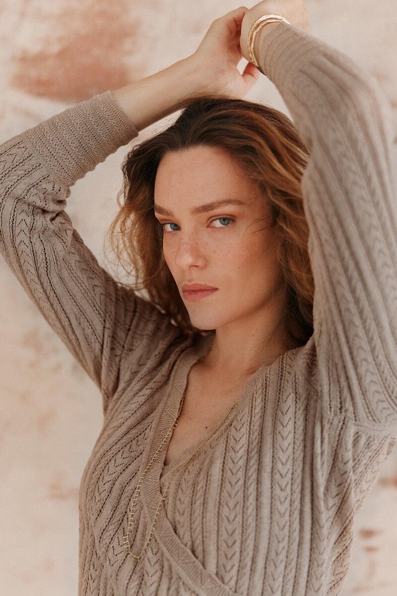 pedro del hierro Sara. Chaqueta de punto cruzada Grandes descuentos