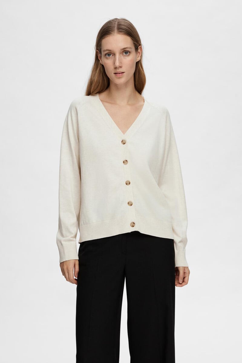 pedro del hierro Cardigan con cuello de pico 100% algodón Última moda