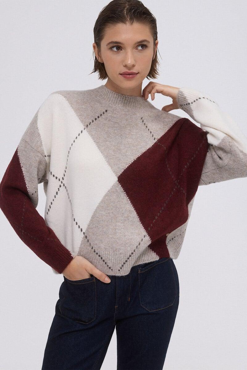 pedro del hierro Jersey jacquard rombos Grandes ahorros
