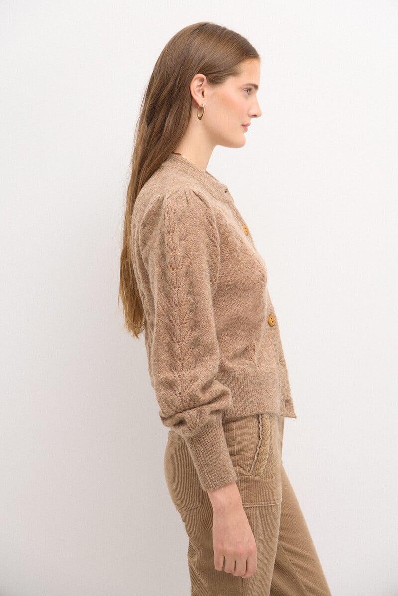 pedro del hierro Tiziana. Chaqueta de punto calados Devoluciones gratuitas