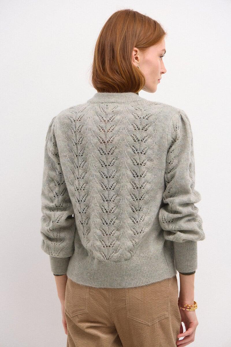 pedro del hierro Tiziana. Chaqueta de punto calados Outlet