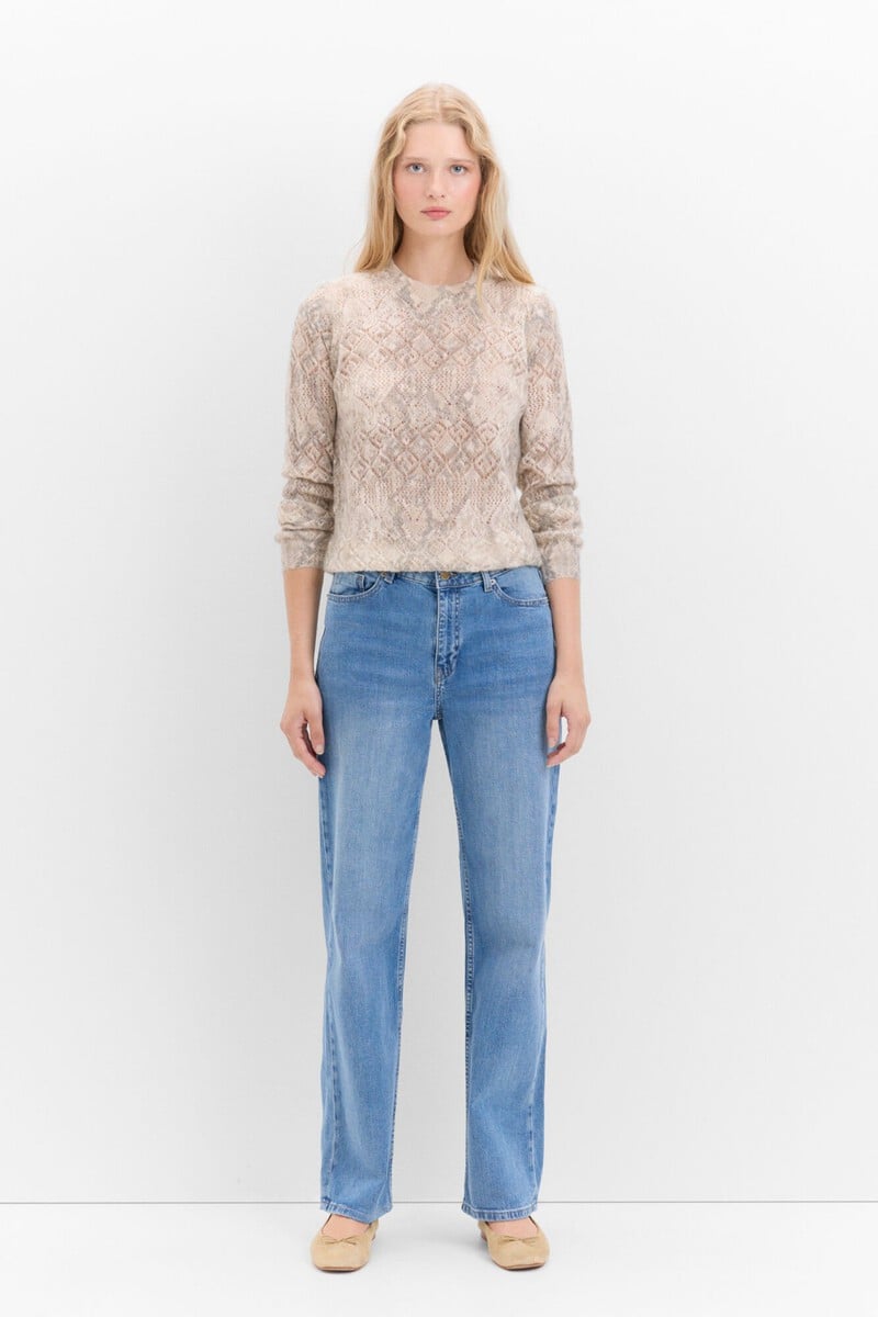 pedro del hierro Jersey estampado calados Rebajas de fábrica