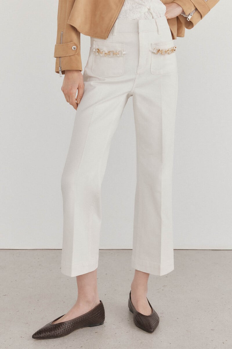 pedro del hierro Jeans flare cropped Liquidación