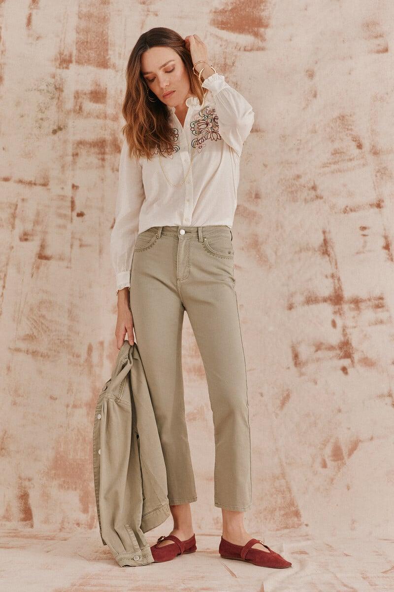 pedro del hierro Piedad. Jeans bordados