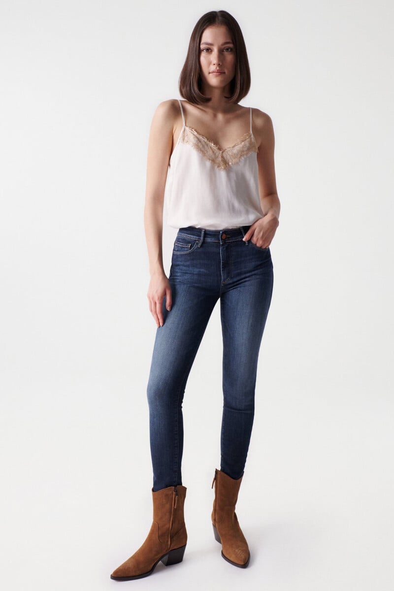 pedro del hierro Vaqueros destiny push up skinny con lavado oscuro Envío gratis