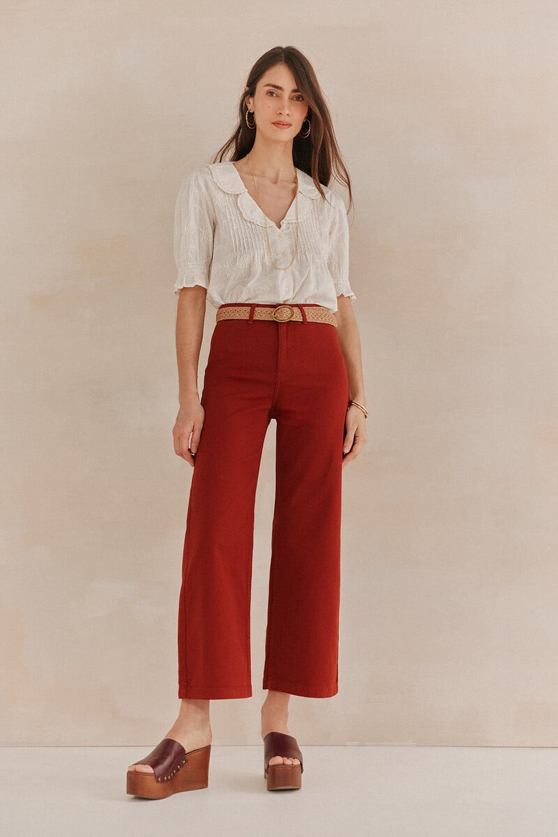 pedro del hierro Briana. Jeans wide leg Descuentos del mes