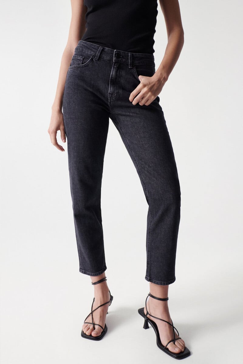 pedro del hierro Vaqueros true cropped slim negro Ofertas de temporada