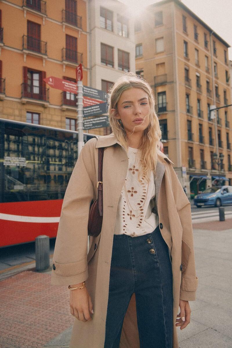pedro del hierro Oriana. Jeans amplios con botones Precio ultrabajo