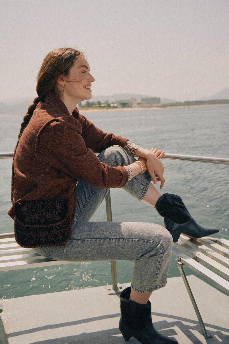 pedro del hierro Olinda. Jeans rectos con cortes Rebajas baratas