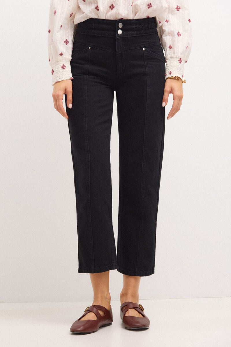 pedro del hierro Omega. Jeans rectos con cortes Rebajas online