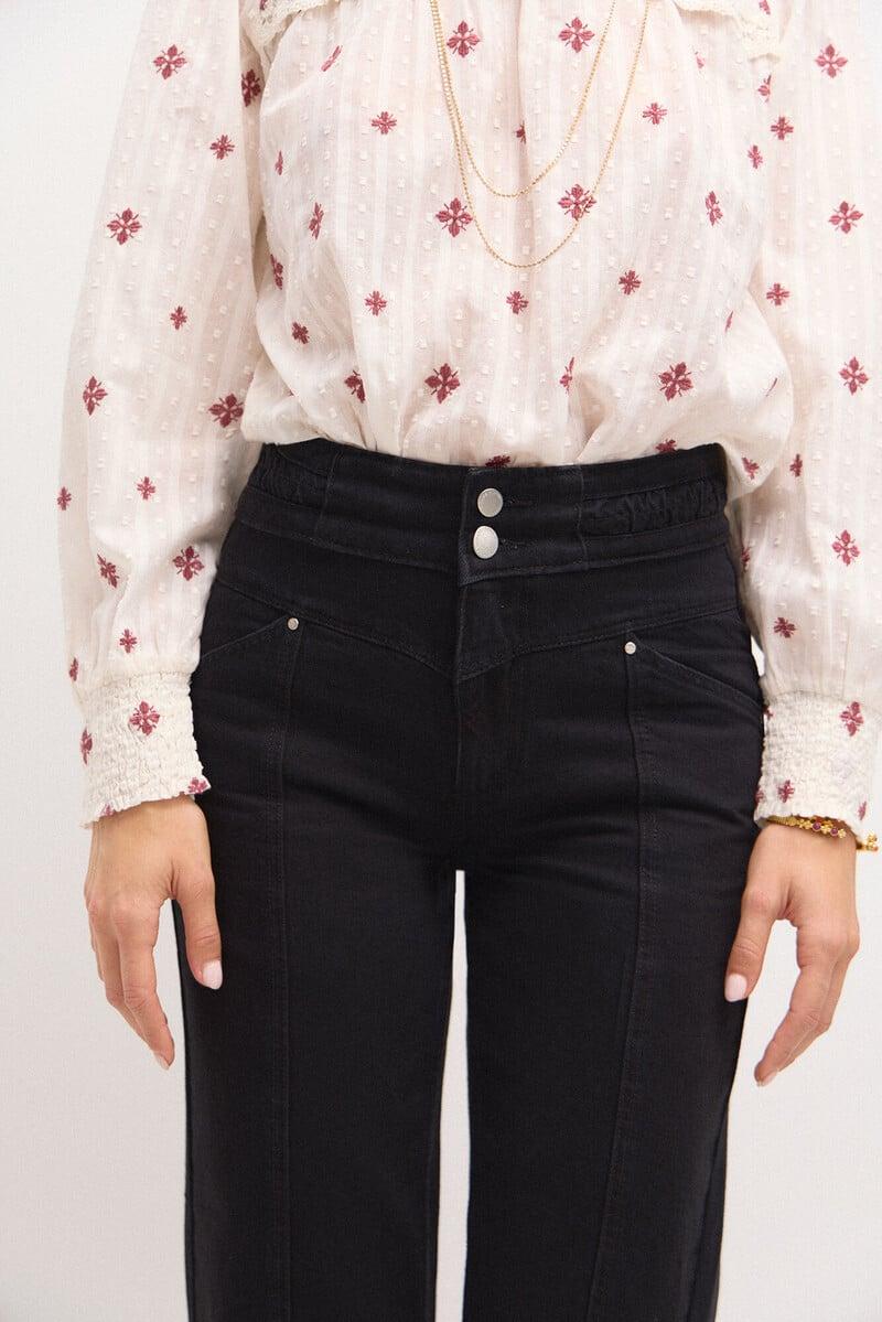 pedro del hierro Omega. Jeans rectos con cortes Rebajas online