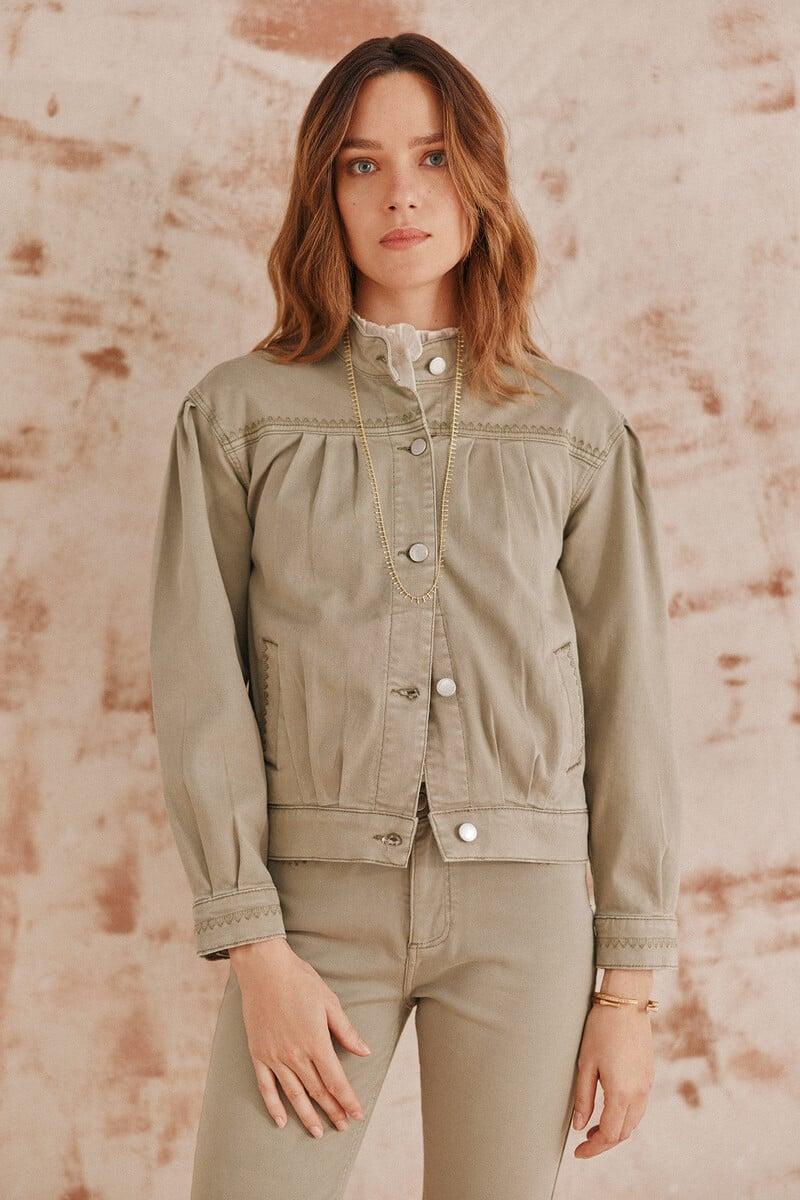 pedro del hierro Beatriz. Chaqueta bomber frunces Superdescuento
