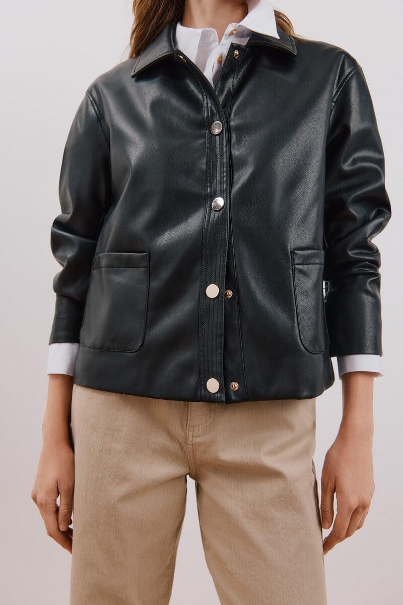 pedro del hierro Chaqueta efecto piel Descuentos del mes