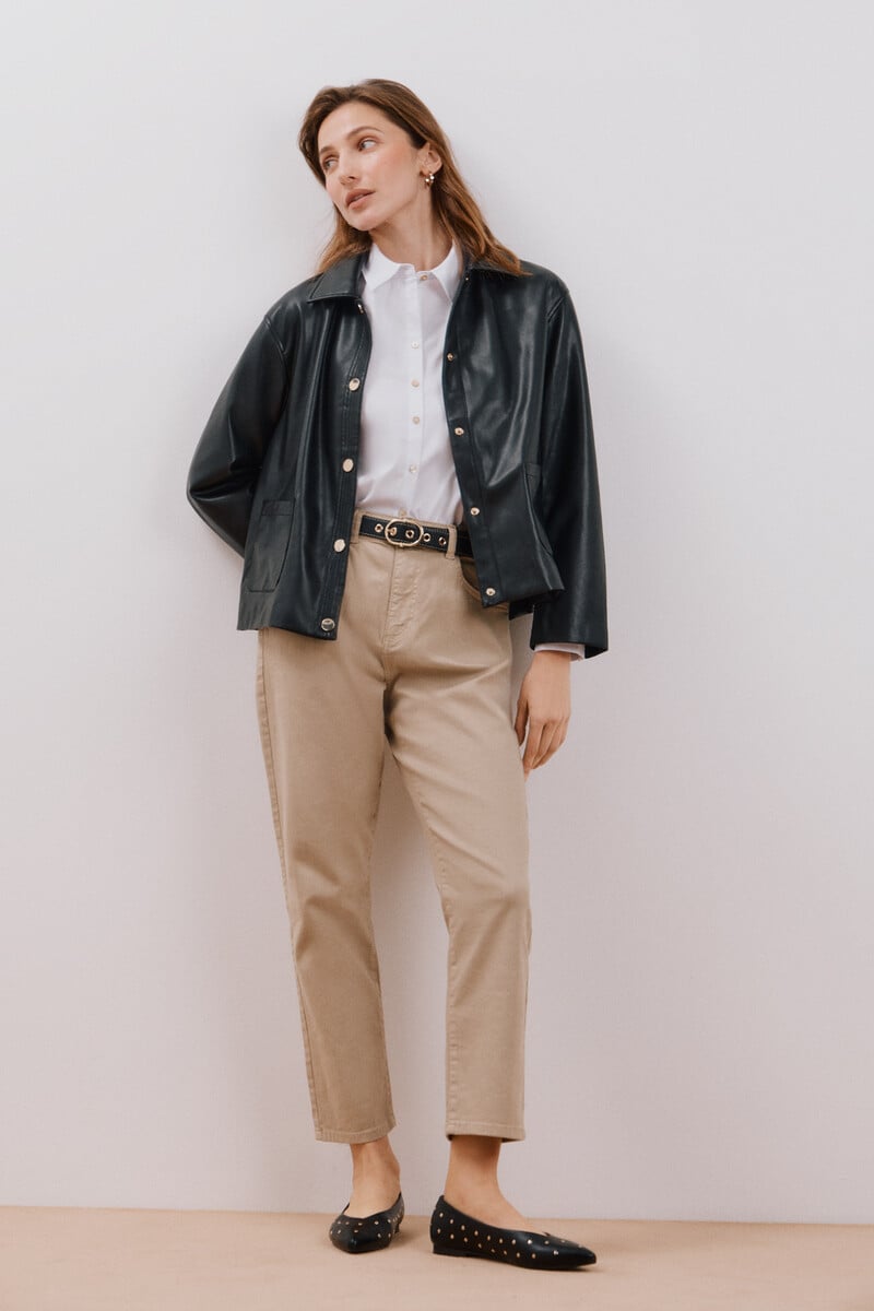 pedro del hierro Chaqueta efecto piel Descuentos del mes