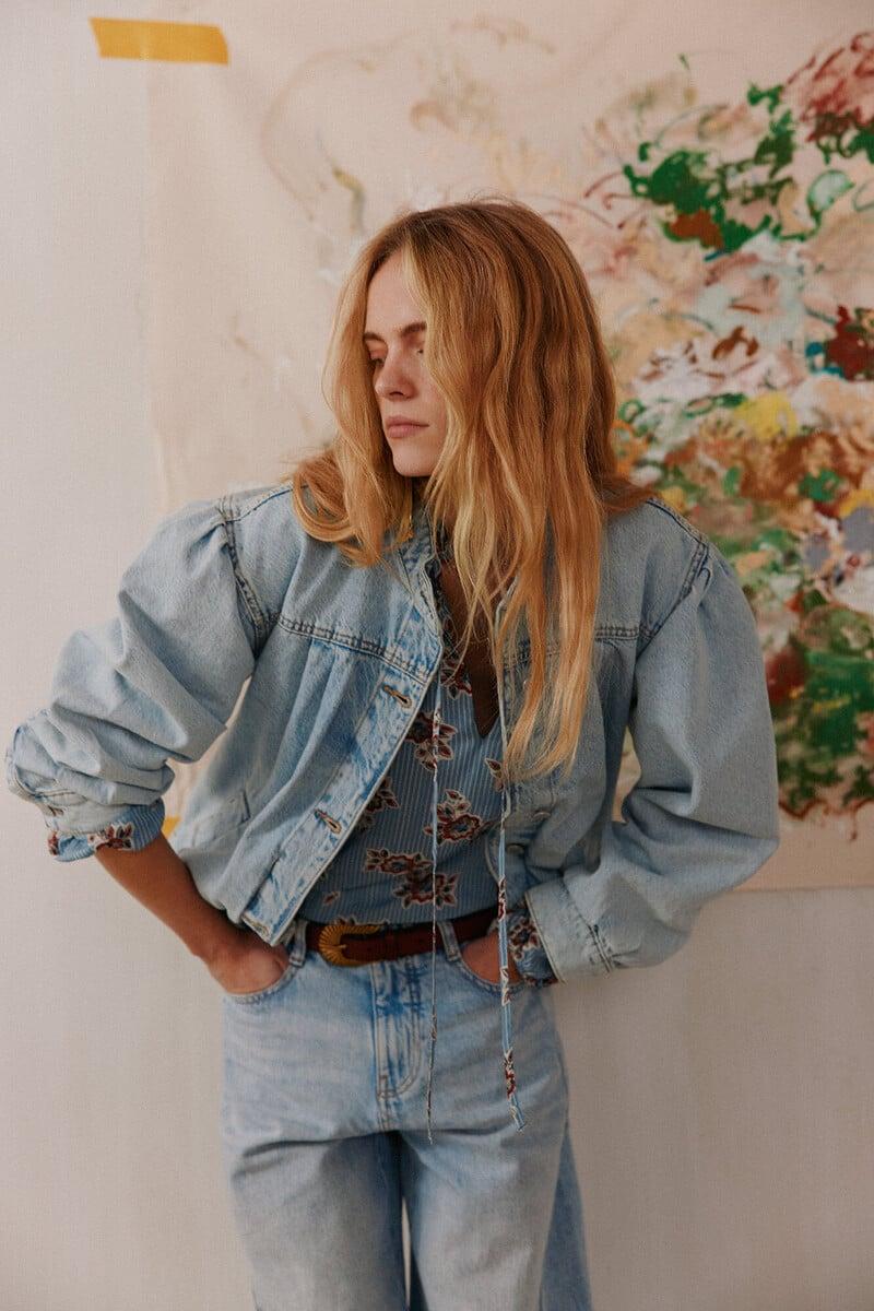 pedro del hierro Blanca. Chaqueta bomber denim