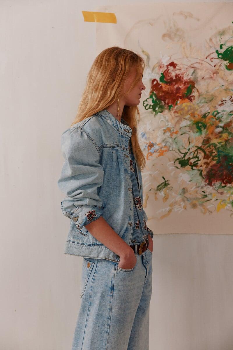 pedro del hierro Blanca. Chaqueta bomber denim Ofertas especiales