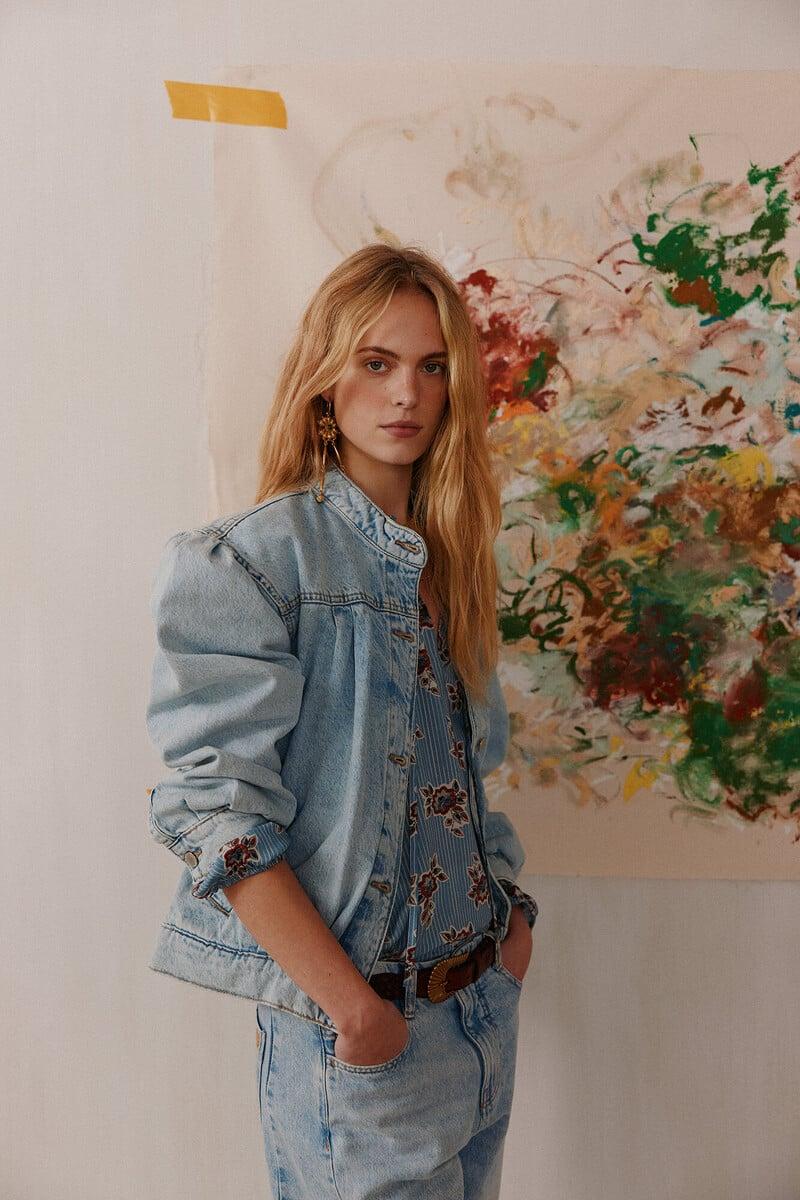 pedro del hierro Blanca. Chaqueta bomber denim Ofertas especiales