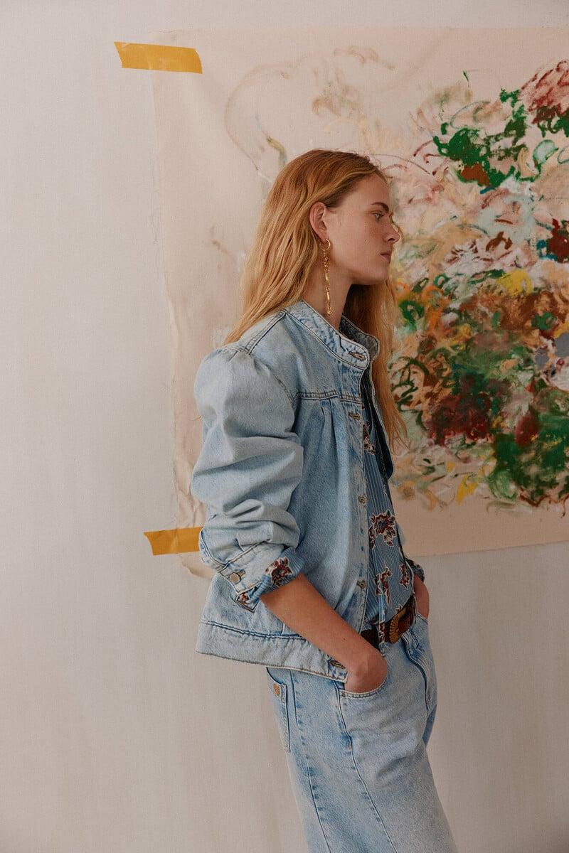 pedro del hierro Blanca. Chaqueta bomber denim Ofertas especiales