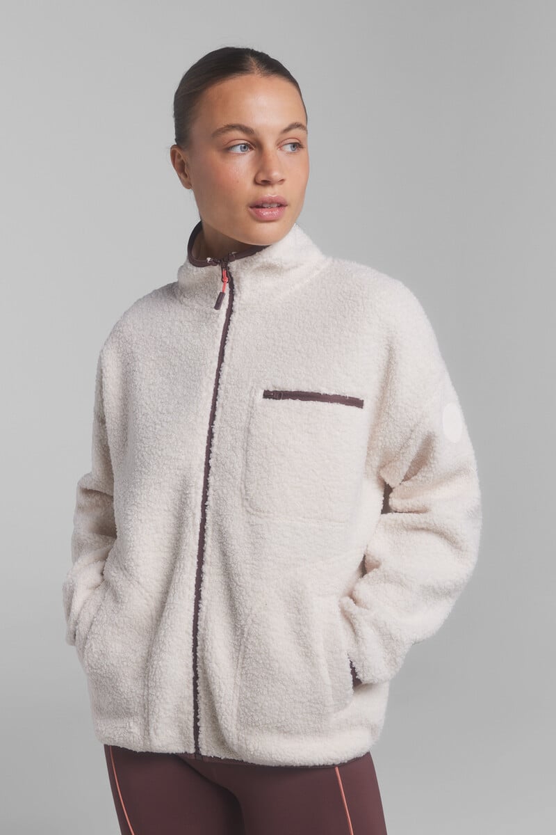 pedro del hierro Chaqueta borreguito beige En oferta