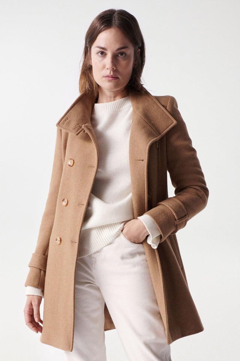 pedro del hierro Abrigo de paño Grace largo con detalles Oferta especial