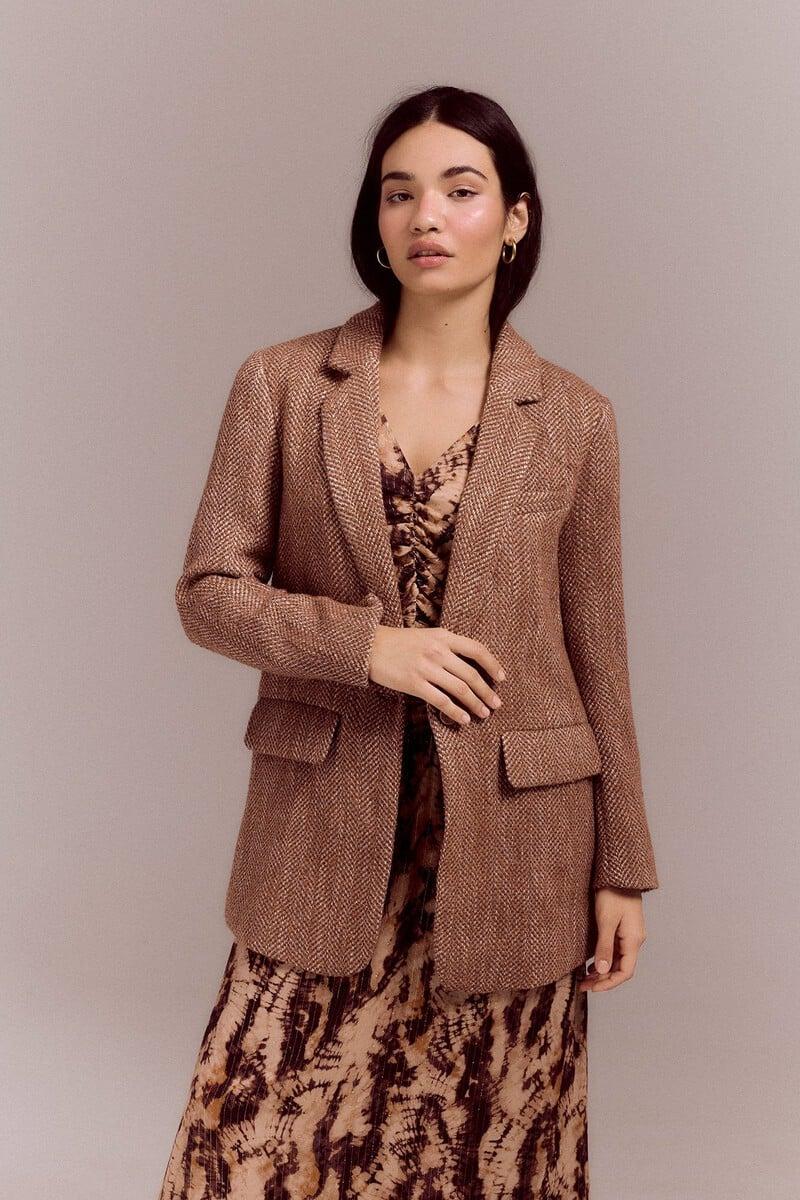 pedro del hierro Abrigo blazer de espiga Oferta especial de fábrica