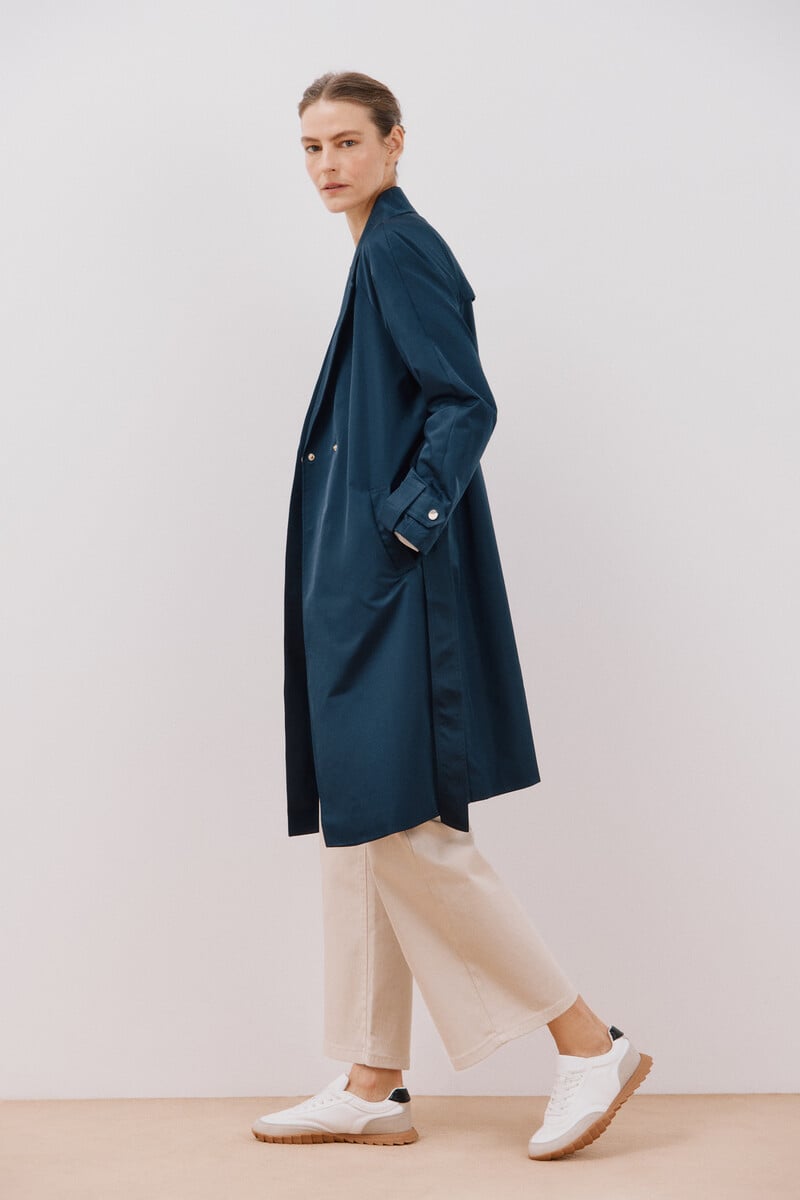 pedro del hierro Gabardina larga waterrrepelent Grandes descuentos