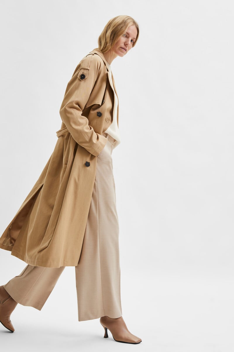 pedro del hierro Gabardina clásica larga elaborada con LYOCELL TENCEL