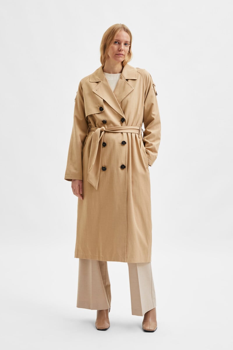 pedro del hierro Gabardina clásica larga elaborada con LYOCELL TENCEL Liquidación