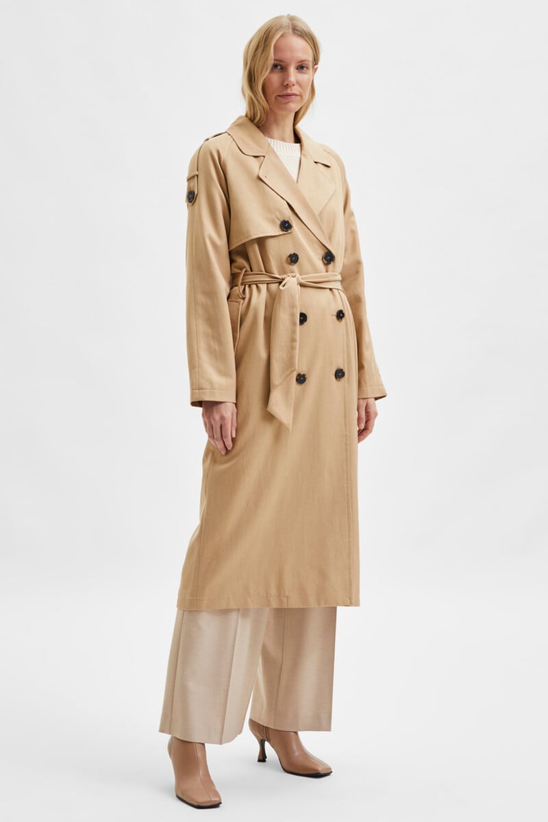 pedro del hierro Gabardina clásica larga elaborada con LYOCELL TENCEL Liquidación