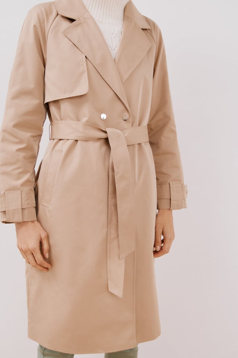 pedro del hierro Gabardina larga waterrrepelent Tienda de fábrica