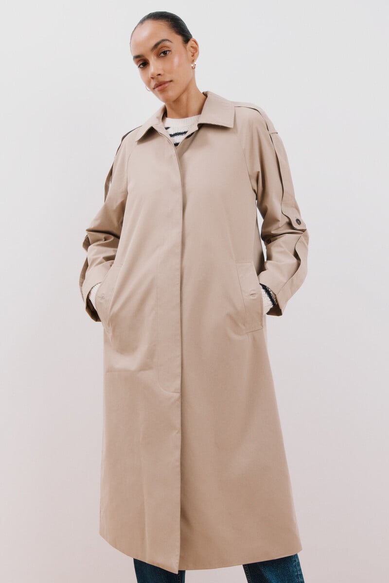 pedro del hierro Gabardina larga waterrrepelent Precios de Black Friday