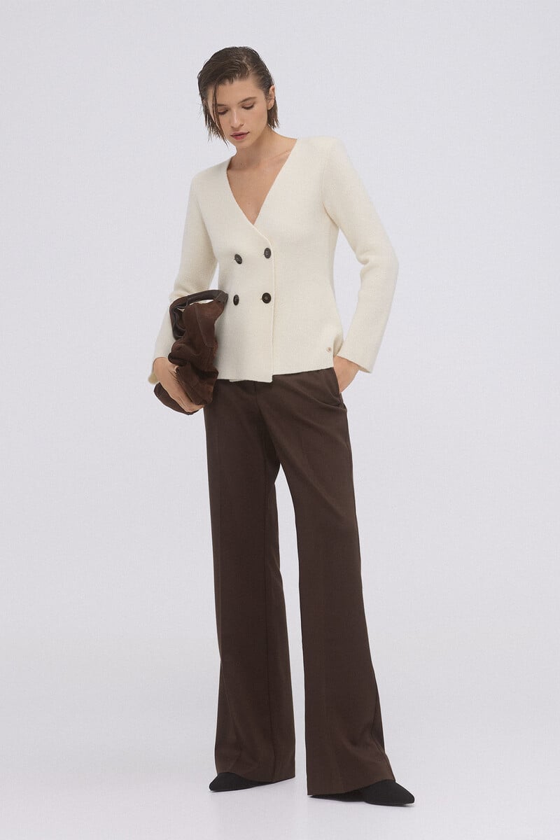 pedro del hierro Chaqueta cruzada botón cuerno En oferta