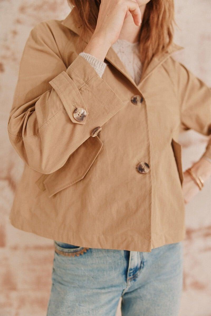 pedro del hierro Daniela. Gabardina corta Última moda