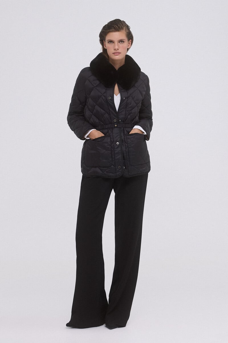 pedro del hierro Chaqueta acolchada cinturón