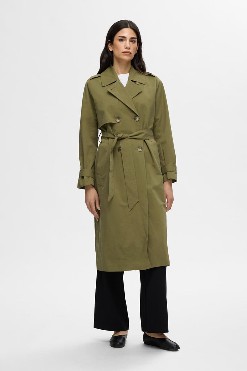 pedro del hierro Gabardina larga confeccionada con algodón orgánico